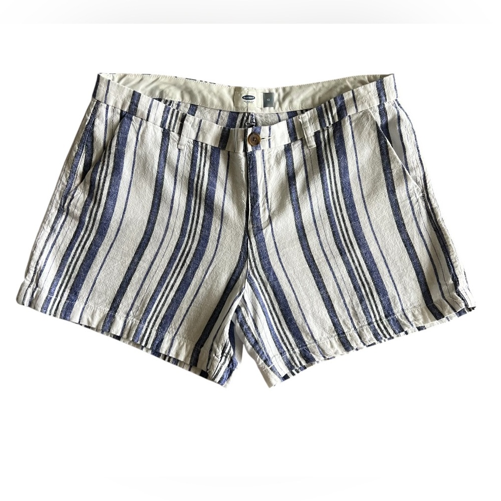 Old Navy Linen Blend Striped Short